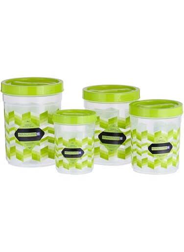 Royalford 4pcs plastic container set multicolor