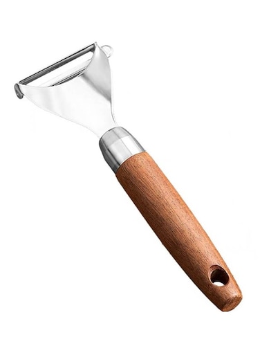 Vegetable Peeler Hand Tool, 304 Stainless Steel Vegetable Peeler with Ergonomic Solid Wood Handle for Kitchen Restaurant Vegetable and Fruit Peeler