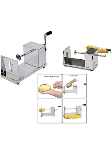 Stainless Steel Professional Twist Potato Cutter, Silver