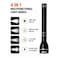 Rechargeable LED Flashlight 4-in-1 Long Torch, 6000mAh Battery, 360LM, Aluminium Alloy, USB Charging