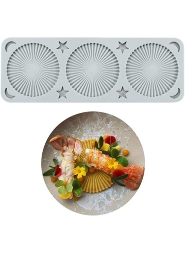 Tazweeq 1 PCS 3D Hollow Lace Fondant Molds, Fruits Leaf Shape Lace Mat Party Cake Decoration Tool Cupcake Mat Silicone Molds for Polymer Clay Mould