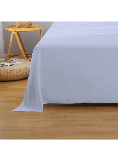 Flat Bedsheet 160x220cm Plush Sky Blue Breathable Machine Washbale Bedsheet Extra Soft Easy Fit Highly Breathable Bedding &amp; Linen Cover