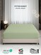Fitted Bedsheet 180x200+30cm Breathable Plush Mint Green Fabric with Deep Pockets Machine Washable for Optimal Protection