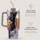 Mobcos Printed Insulated Travel Tumbler 1200ml   Stainless Steel Vacuum Flask with Handle, Straw &amp; Leakproof Lid   Reusable Coffee Mug   Water Bottle   Grey
