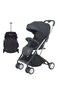 Kikibebe Lightweight Cabin Travel Stroller &ndash; Baby Toddler Pushchair with Trolley Handle, Waterproof &ndash; Black