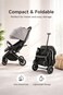 Kikibebe Lightweight Travel Stroller &ndash; Baby Toddler Pushchair with Trolley Handle, Waterproof &ndash; Grey