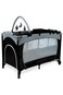 Kikibebe Expandable Convertible Bedside Crib With Playpen &amp; Rocking Glider - Black