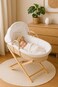 Kikibebe Wooden Fun Moment Moses Basket With Foldable Stand &ndash; Wood
