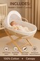 Kikibebe Wooden Fun Moment Moses Basket With Foldable Stand &ndash; Wood