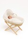Kikibebe Wooden Fun Moment Moses Basket With Foldable Stand &ndash; Wood