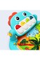 Kikibebe Dinosaur Pedal Piano With Music Mode &ndash; Cute Animal Pendants &amp; Cartoon Forest Scene Pads &ndash; Blue