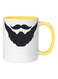 Beard Art Printed Mug Yellow