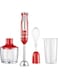 BP3443 Rouge UFESA Hand Blender, 600W Power, Turbo Function, 2 Stainless Steel Blades and Shaft, Ergonomic and Anti-Splash Design, Included Accessories, BPA-Free, 2 Years Warranty, Red Color