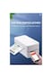 Compact Thermal Shipping Label Printer, Bluetooth Compatible, One-Line Express Printing, White