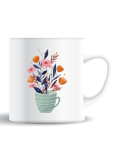 Premium Quality Two Sided Printed Coffee Mug Tea Cup Cup Of Flower For Home Office, Kids Men Women
