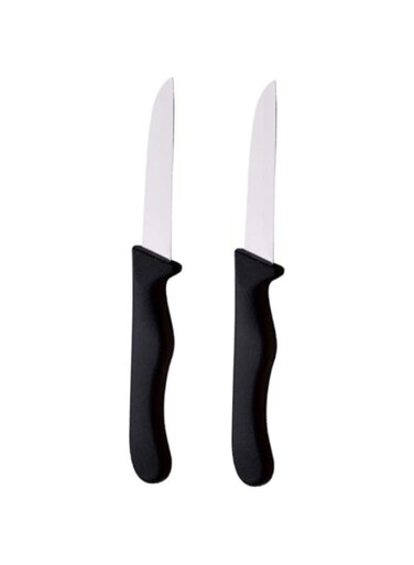 Bergner Stainless Steel 2Pc Fruit Knife Set, Black Colour, Bg39900Bk, Black/Silver