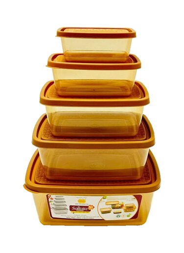 Solitaire Microwave Safe Food Container Set of 5 Pcs