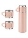 Maga Zone Stainless Steel Vacuum Flask Gift Set, Insulated Water Bottle for Outdoor Travel, Hot &amp; Cold Beverage Sipping, Leak-Proof Thermos, 500ml (Pink)