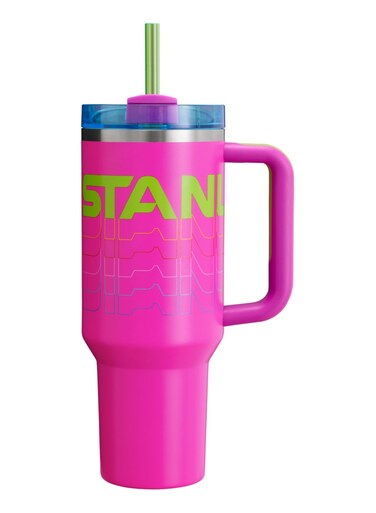 Reverb 40oz Hot Magenta Insulated Stainless Steel Travel Tumbler &acirc;&euro;&ldquo; Large Capacity Thermal Cup with Spill-Proof Lid &amp; Straw &acirc;&euro;&ldquo; Double-Wall Vacuum Flask for Hot &amp; Cold Drinks &acirc;&euro;&ldquo; Reusable Hydration Mug for Travel, Office, Gym &amp; On-the-Go