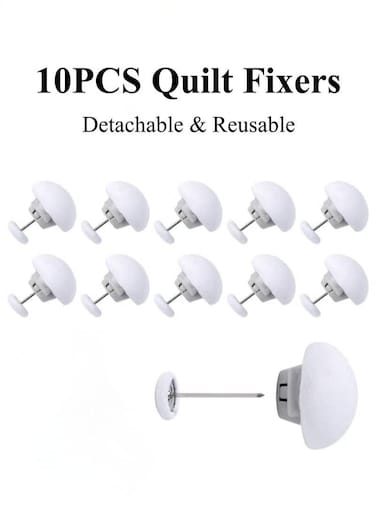 Quilt Fixers Anti-Run Buckles with Invisible Non-Slip Safety Clips Reusable Detachable Bed Sheet Holders for Mattress Bedding Home Use