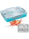 AUTOYSUR Stainless Steel Lunch Box, Bento Box with 3/4 Compartment for Kids and Adults, Thermal Insulation Lunch Box,Leakproof   BFA Free   Dishwasher Safe (Blue, 4 Compartment-1.8L)