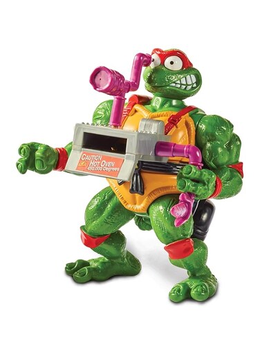 PlayMates TMNT Pizza Tossin Raph, 5" Figure, Launch Pizza Pie Discs!