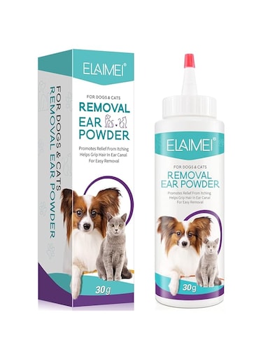 FDTY Ear Powder For Dogs, Ear Canker Powder For Dogs, Ear Mit Powder For Dogs, Pet Ear Cleaner Professional Pet Groomer Powder For Dogs, Cats And Small Pets