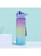 DEARART 1000ml Purple-Mix Water Bottle With Motivational and Time Marker, BPA FREE Quick Drink No Straw, Easy Clean Suit Sports Office Gym School