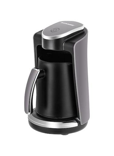 Sonashi Electric Turkish Coffee Maker 250ML Capacity with Light &amp; Sound Indicator   Auto Cut-Off Feature and Overheat Protection STCM-4973 Black/Silver