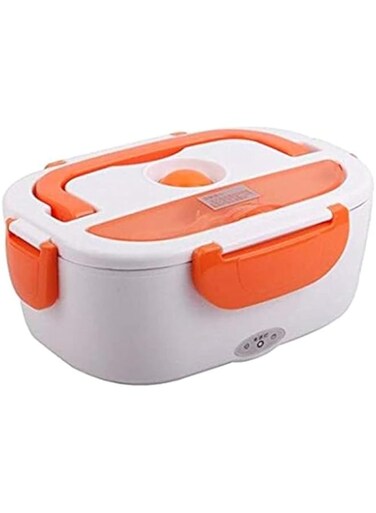 Dubai Gallery Electric Lunch Box White/Orange 22X15X10Centimeter AMZ-N30518449A