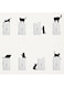 Bpa Cute Cat Design Light Switch Wall Stickers Set 8-Pieces