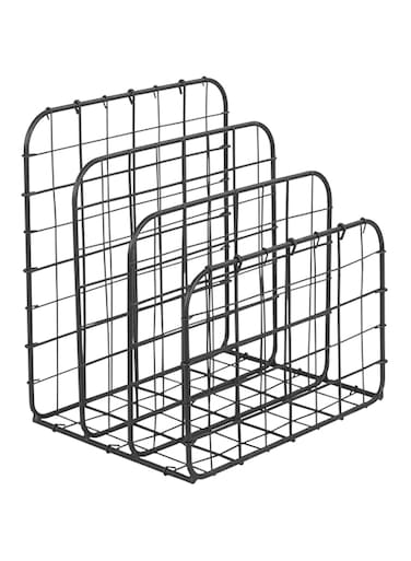 Spectrum Diversified A75076 Plate Rack, Lid Holder, Bakeware Kitchen Cabinet Cupboard Organizer, One, Industrial Gray