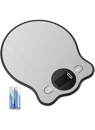 Azonee Digital Kitchen Scale, Weight 22lbs Grams &amp; Ounces 1g/0.1oz with Blue Stainless Steel and LCD Display Precisely Measures Grams and Ounces for Baking and Cooking