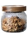 Glass Storage Jar, Glass Jar with Bamboo Lid 300ML(10 OZ), Kitchen Containers Decorative Jar Airtight Glass Jars, Anti-Slip Food Storage Container, for Tea Coffee Bean Sugar Candy Cookie Spice