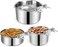 Dog Crate Water Bowl, 3 pcs Stainless Steel Dog Bowls, Durable Anti-Spill Pet Metal Bowl for Cage Kennel Crate, Hanging Water/Food Bowl for Medium &amp; Large Dogs (7.1x3.5'' &amp; 6.3x2.6'' &amp; 5.5x3.1'')