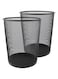 Greenco Small Trash Cans for Home or Office, 2-Pack, 6 Gallon Black Mesh Round Trash Cans, Lightweight, Sturdy for Under Desk, Kitchen, Bedroom, Den, or Recycling Can