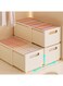 3pcs Adjustable Foldable Storage Box System - Heavy-Duty PP Plastic Modular Closet Organizer with Adjustable Length (Expandable/Collapsible) Suitable for Bedroom, Office, Kitchen