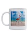 Flamingo Printed Mug White/Blue/Beige
