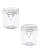 JANNAH 2pcs Glass Canister Food Container with Clear Secure Airtight Sealing Lid Food Storage Jar [330ml]