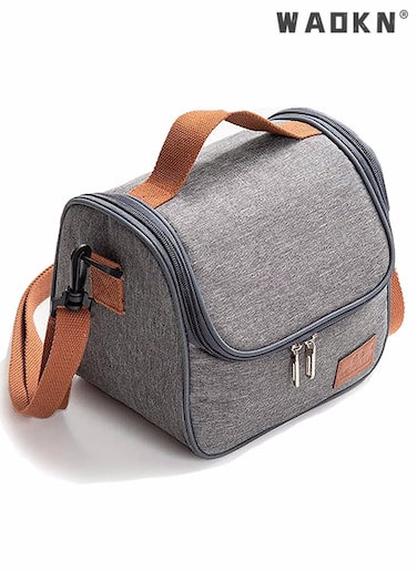 Insulated Lunch Bag Cooler Shoulder Thermal Tote Bag Portable Indoor Outdoor Lunch Box Bag,Portable Leakproof Bento Lunch Box Bag with Detachable Should Strap for Work,School,Beach,Picnic,Camping