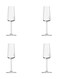LEERDAM 4-Piece Indigo Champagne Glass Set, 230ml