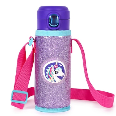 &amp; Moo Kids Stainless Steel Thermos Water Bottle with Bag 420ml, Colorful Ayris Design, Leakproof and BPA Free, Eco-Friendly Material, Ideal for School, Picnic, Travel, Outdoor