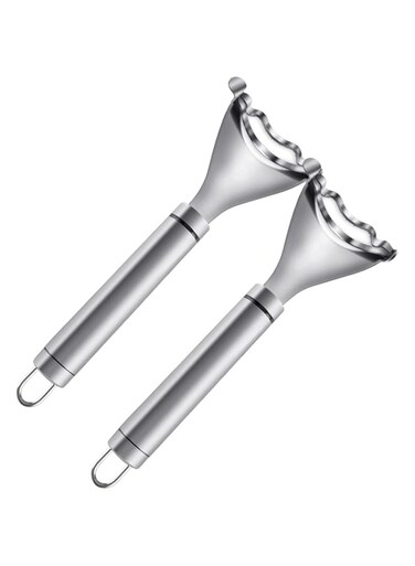 MAKINGTEC 2PCS Magic Corn Peeler，Kitchen Gadget，Stainless Steel Corn Thresher with Ergonomic Handle，Corn Stripper Corn Cob Stripper Tool，Thresher Corn Cutter from the Cob