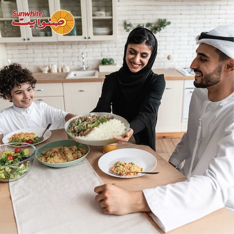 صن وايت كالروز أرز أبيض متوسط الحبة 1 كغ