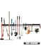 YueTong 68" All Metal Garden Tool Organizer,Adjustable Garage Wall Organizers and Storage,Heavy Duty Wall Mount Holder with Hooks for Broom,Rake,Mop,Shovel(4 Pack)