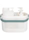 Plastic Storage Baskets with Handles, Shower Caddy Shelf Organizers Basket for Bathroom, Kitchen, Dorm Room, Green