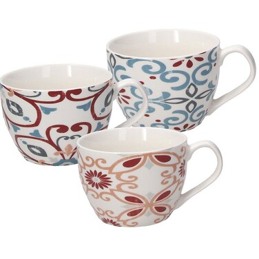 Iris Ribeira 400ml Breakfast Cup &acirc;&euro;&ldquo; Elegant Porcelain Mug for Coffee, Tea &amp; Hot Beverages for Home, Office &amp; Dining Tableware, Assorted 1 Piece