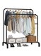Double Rods Metal Clothes Organizer Black
