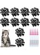 MiiOUU 100 pcs Cat Nail Caps   Cat Claw Covers with Adhesives and Applicators   Black (M)