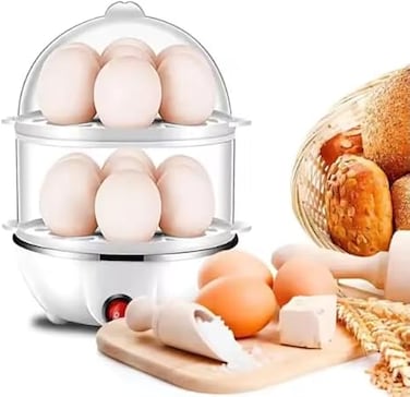 MART New Home Appliance Portable, Household Automatic Mini Rapid Egg Cooker 7 14 Egg Boiler Electric Egg Boiler Cooker, Double Layer Electric Egg Poacher &amp; Breakfast Machine Auto Power Electric.